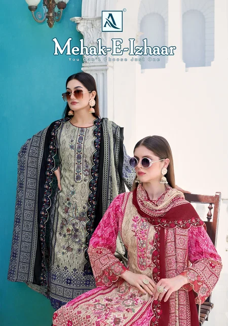 Mahek E Izhaar By Alok Suits Cambric Cotton Pakistani Dress Material Wholesale Online